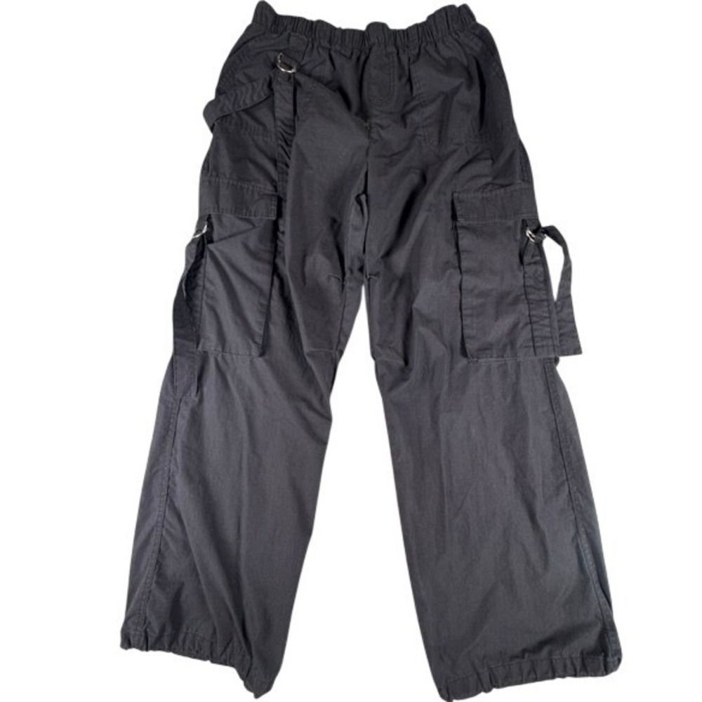 Faded Rose Essentials Cargo Pants Mens XL Black Wide Leg Utility Streetwear